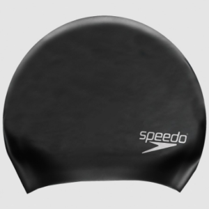 LONG HAIR CAP CUFFIA NUOTO IN SILICONE NERO SPEEDO